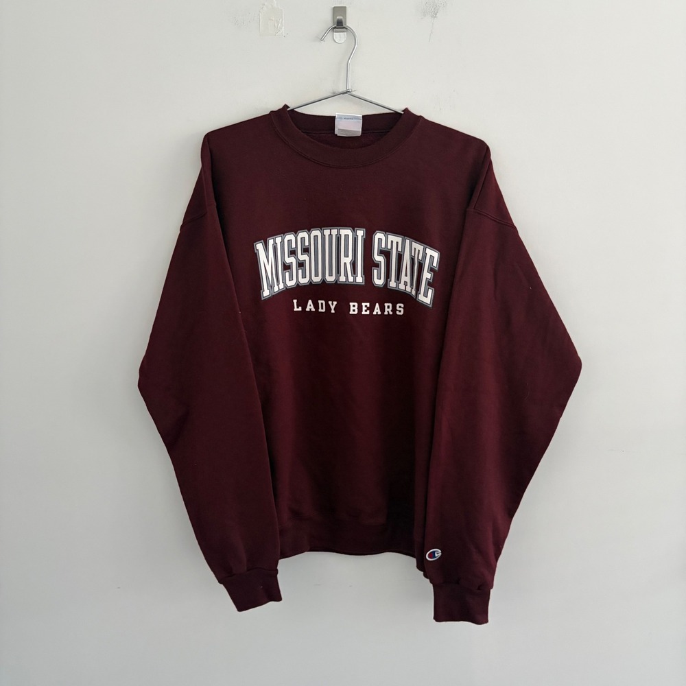Champion Missouri State Lady Bears Crewneck Sweatshirt Maroon Large